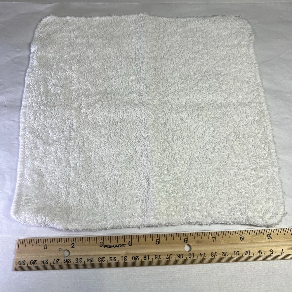 12 White Washcloths Terry Face Towel Hand Cloth Spa Mainstay‎